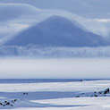 <desc>Krajobraz Arktyki - prawdziwa symfonia kolorów bieli i błękitu. [<link>www.arktyka.org.pl</link>]</desc>