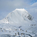 <desc>Fannytoppen w zimowej szacie. Fiord Hornsund w okolicach Polskiej Stacji Polarnej rzadko całkowicie zamarza. [<link>www.arktyka.org.pl</link>]</desc>