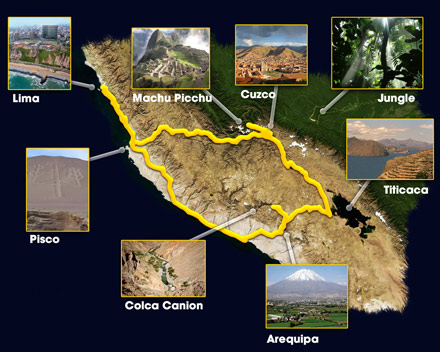 Mapa trasy: Machu Picchu