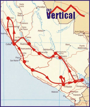 Mapa trasy: Peru'98