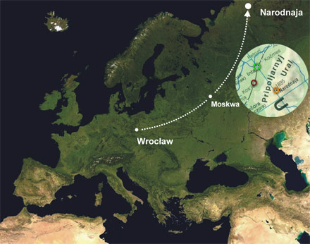 Mapa trasy: Ural Polarny